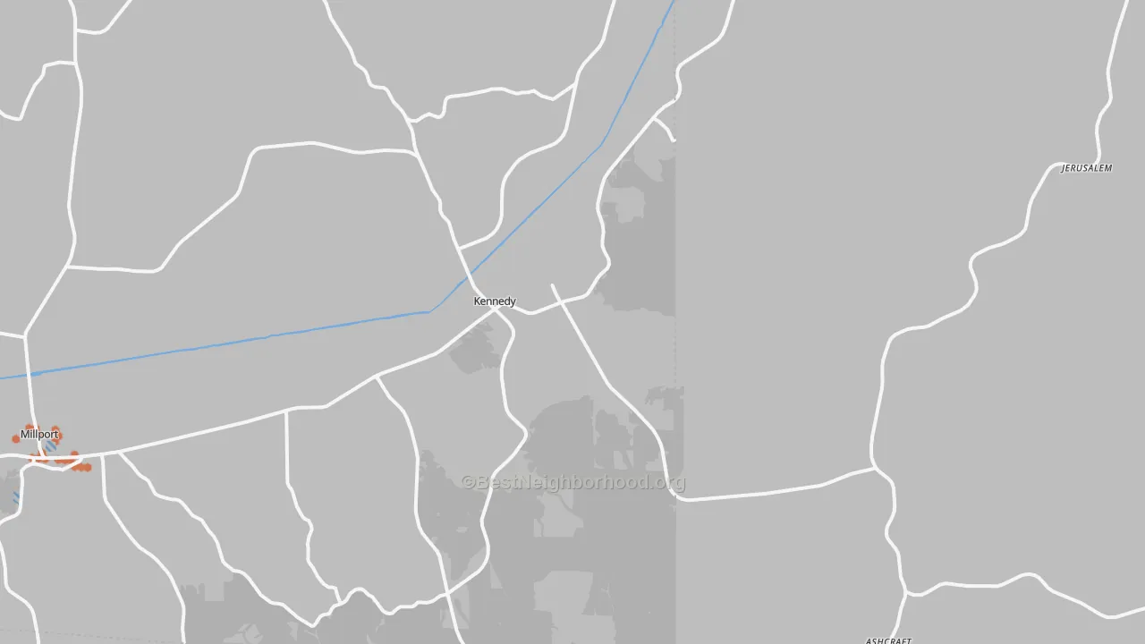 Bike Grade map of 35574, AL