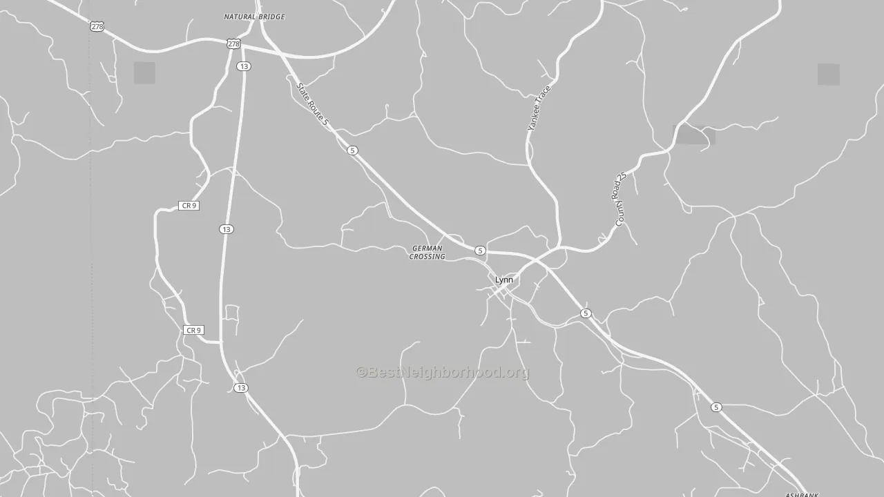 Bike Grade map of 35575, AL
