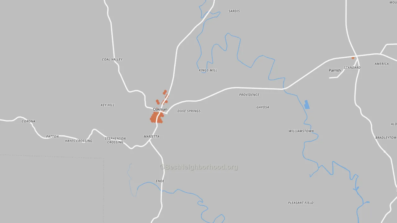 Bike Grade map of 35579, AL