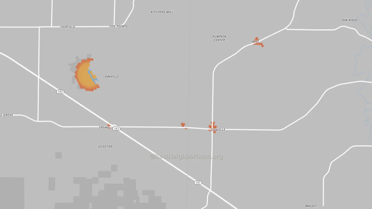 Bike Grade map of 35619, AL