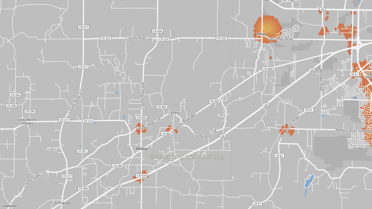 Bike Grade map of 35673, AL