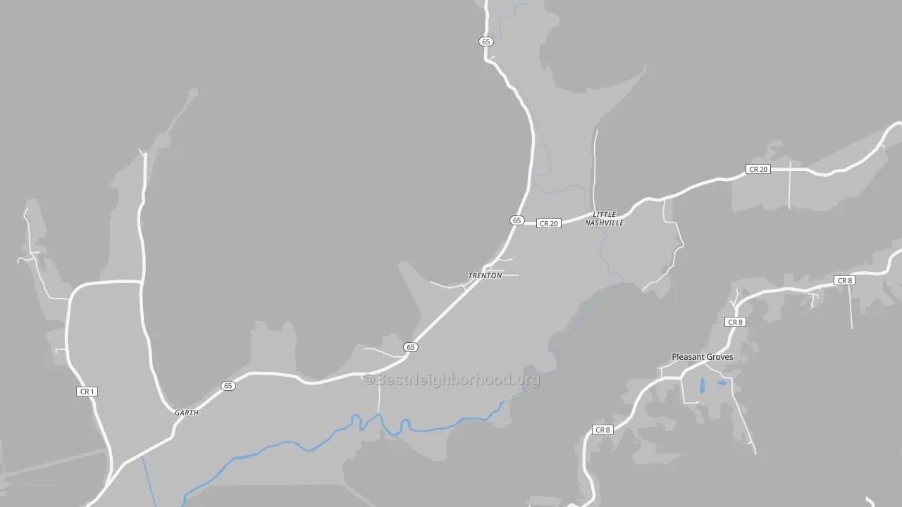 Bike Grade map of 35774, AL