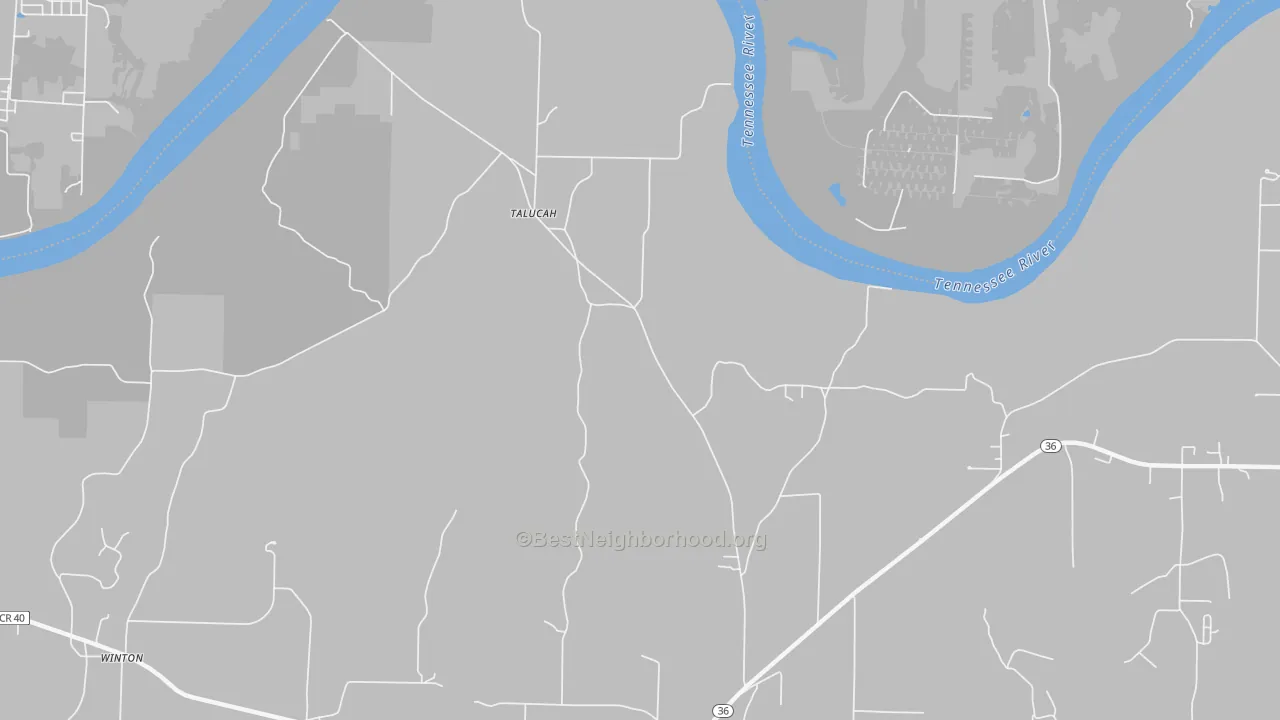 Bike Grade map of 35775, AL