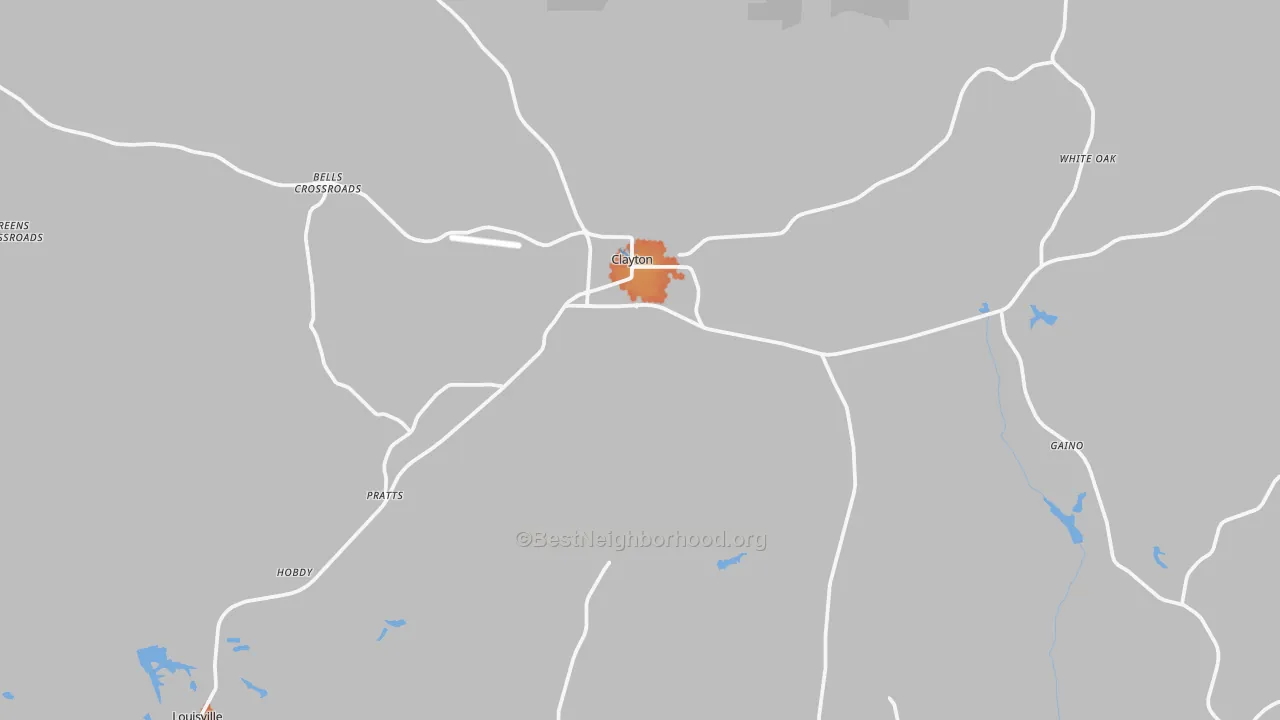 Bike Grade map of 36016, AL