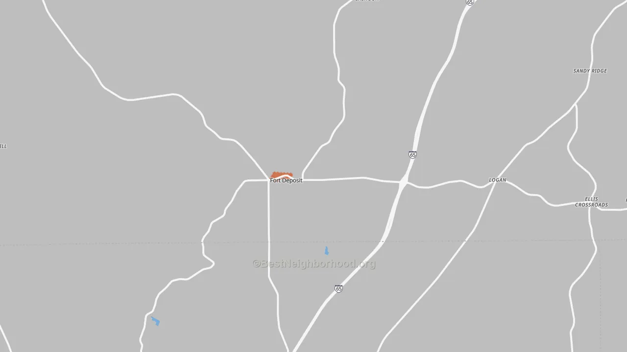 Bike Grade map of 36032, AL