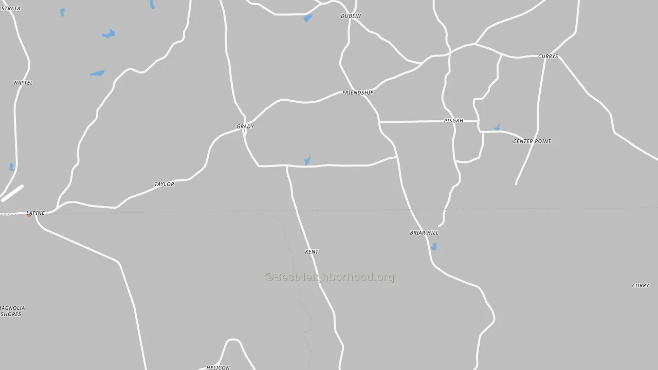 Bike Grade map of 36036, AL
