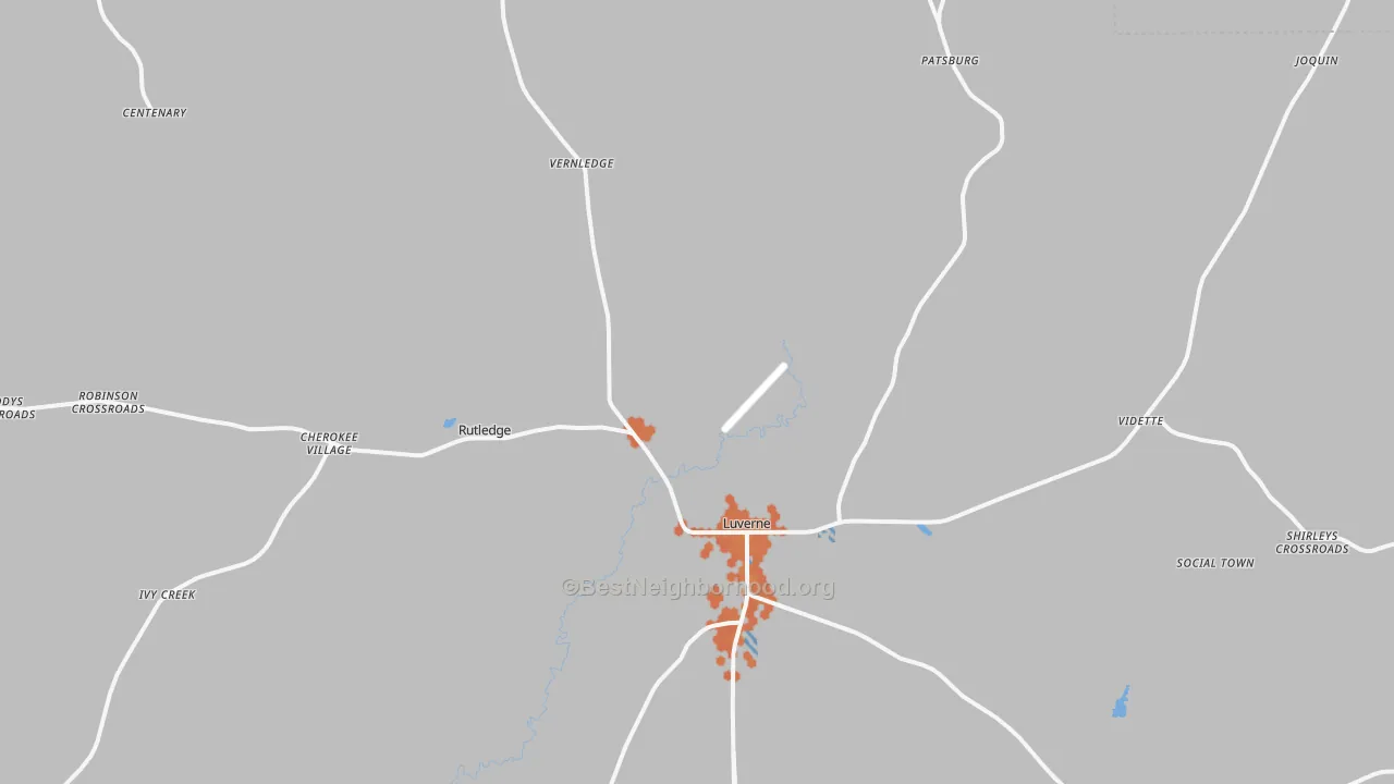 Bike Grade map of 36049, AL