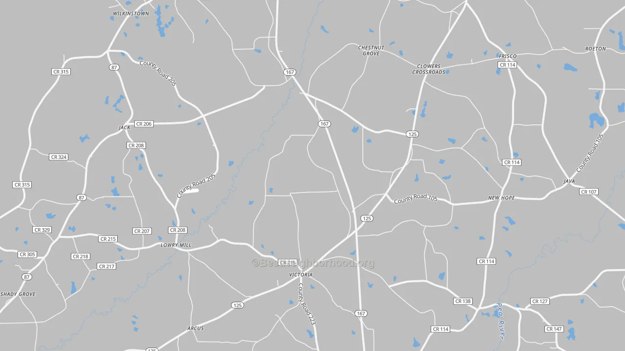 Bike Grade map of 36346, AL