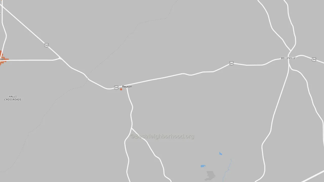 Bike Grade map of 36475, AL