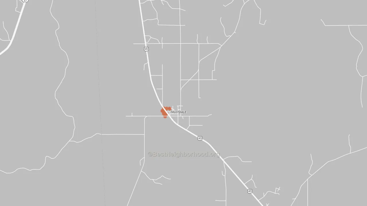Bike Grade map of 36539, AL