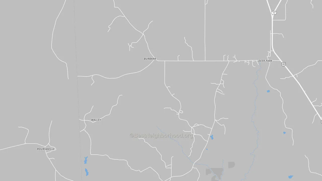 Bike Grade map of 36584, AL