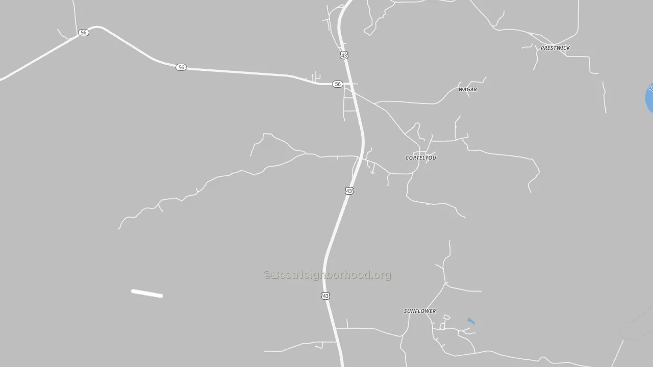 Bike Grade map of 36585, AL