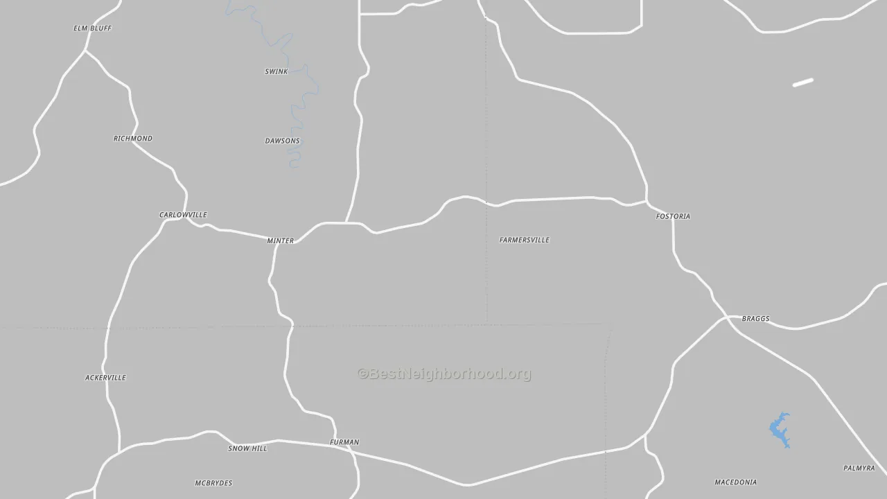 Bike Grade map of 36761, AL