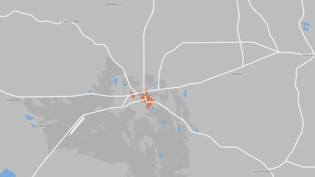Bike Grade map of 36860, AL