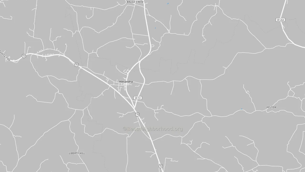 Bike Grade map of 37012, TN