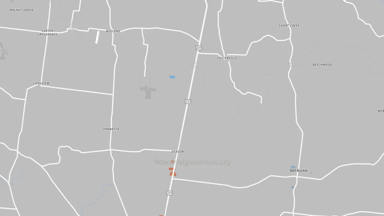 Bike Grade map of 37020, TN