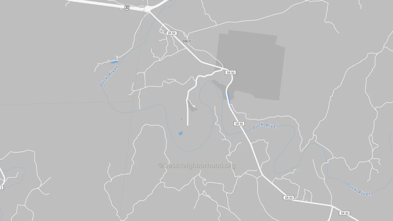 Bike Grade map of 37140, TN