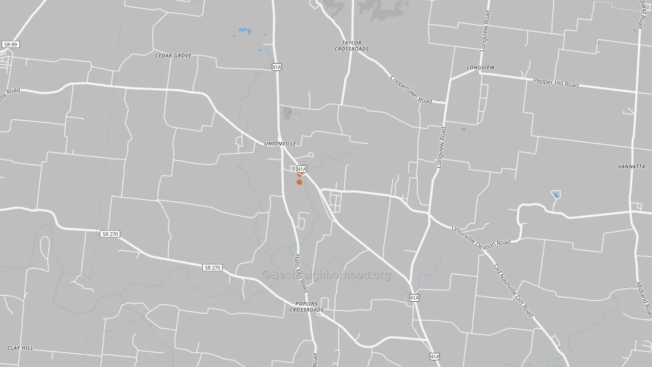 Bike Grade map of 37180, TN