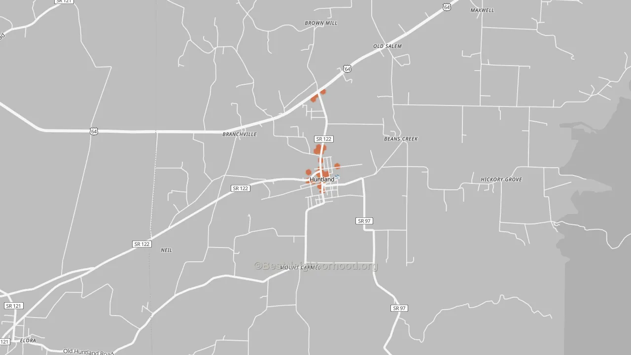 Bike Grade map of 37345, TN
