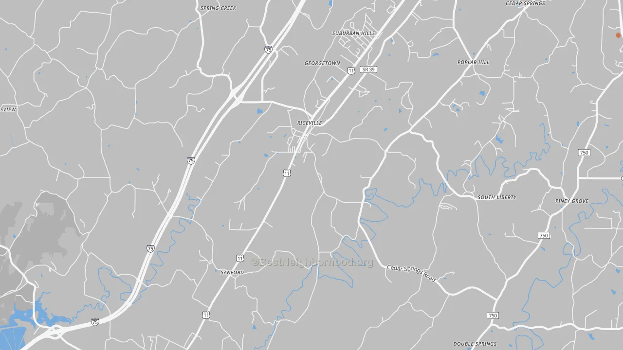 Bike Grade map of 37370, TN