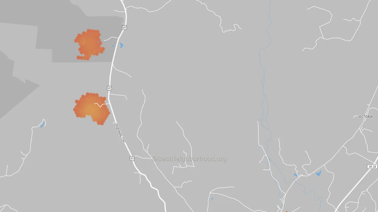 Bike Grade map of 37374, TN