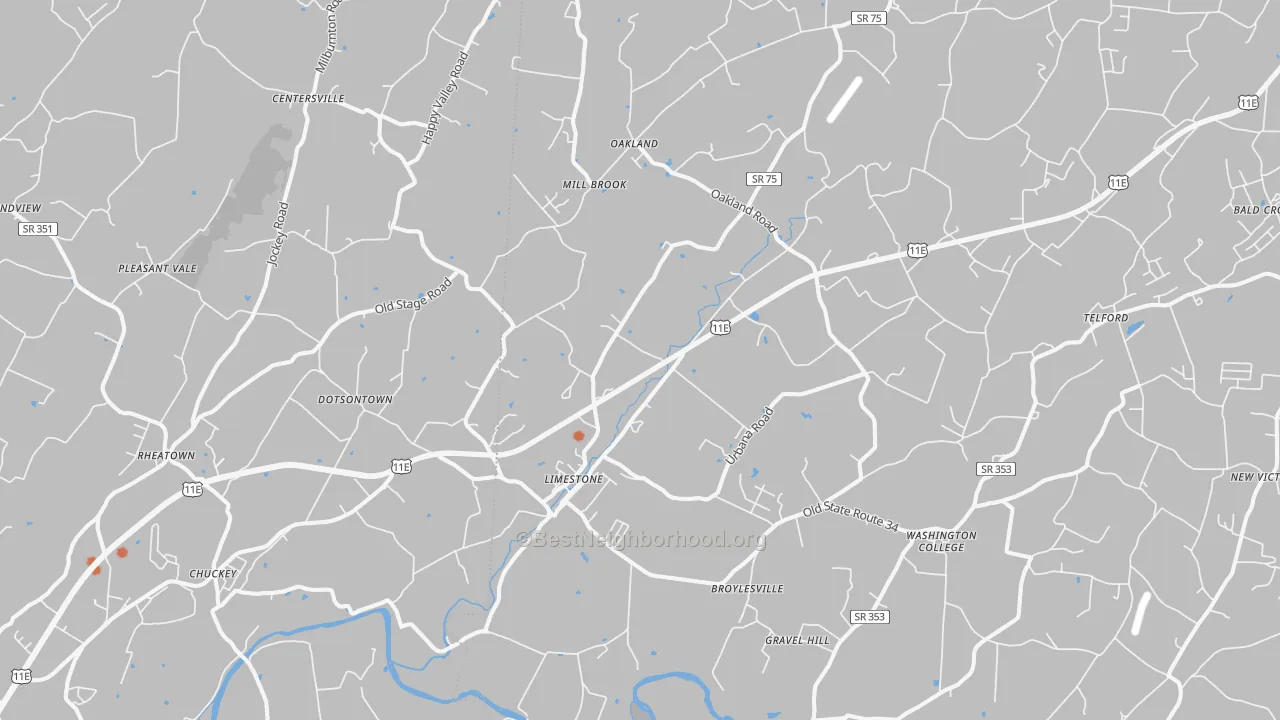 Bike Grade map of 37681, TN