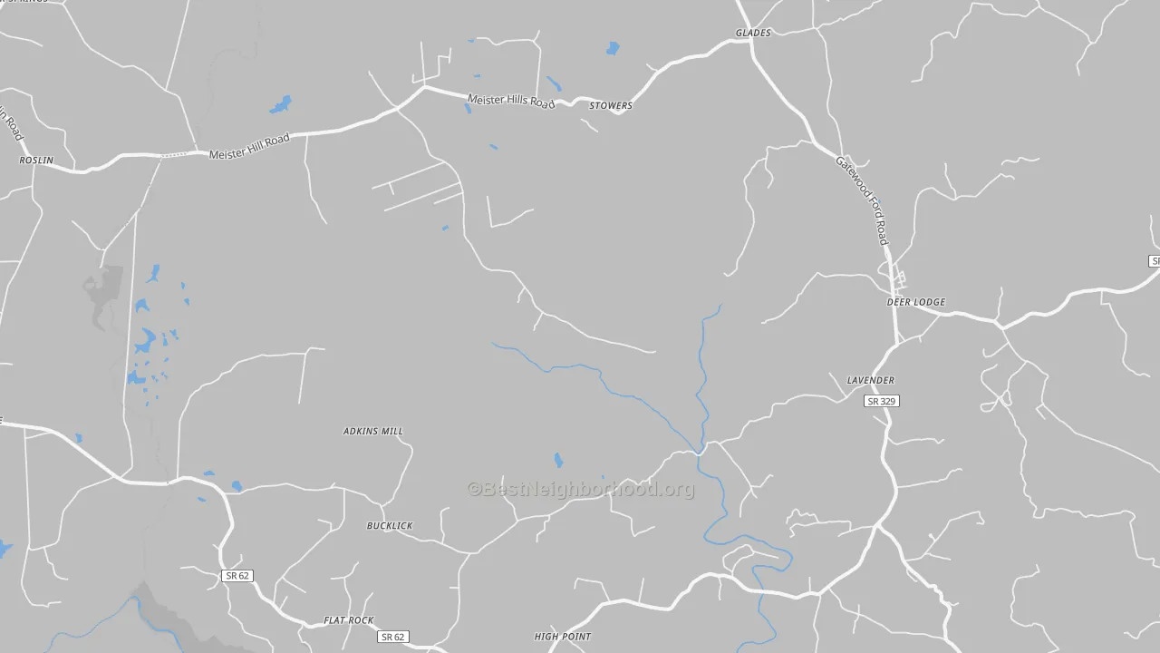 Bike Grade map of 37726, TN