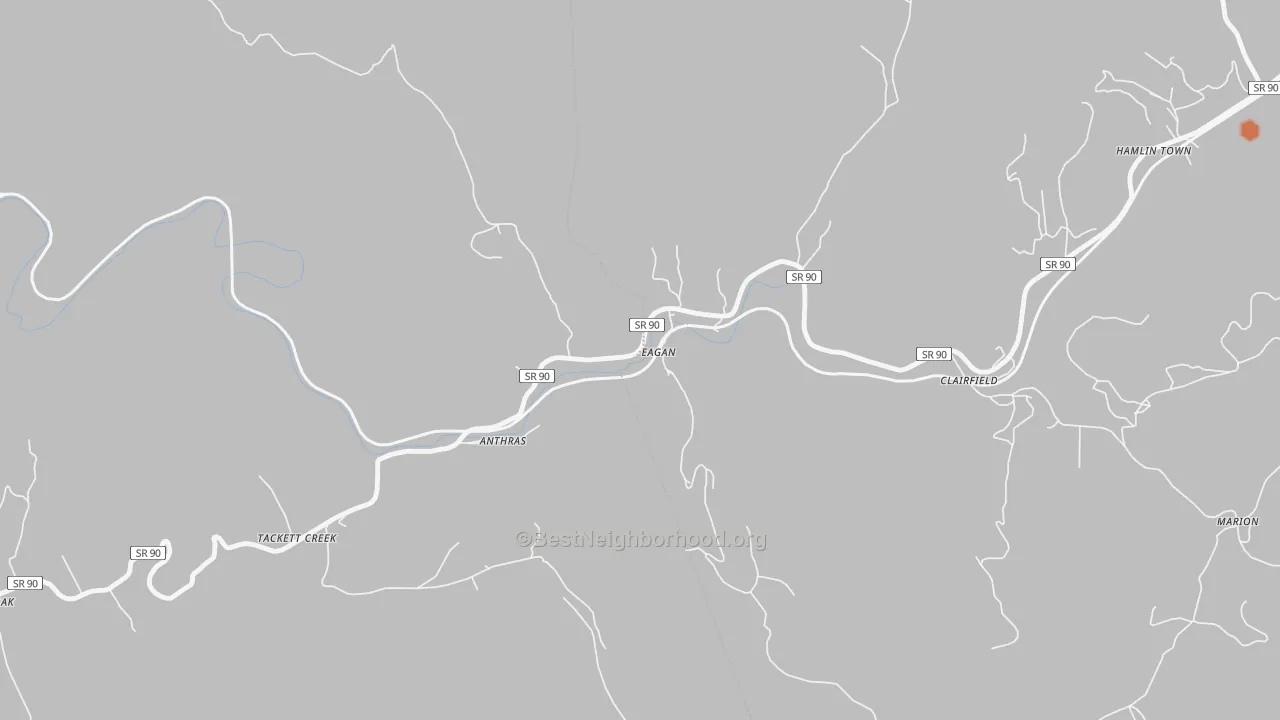 Bike Grade map of 37730, TN