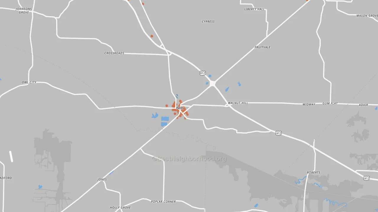Bike Grade map of 38006, TN