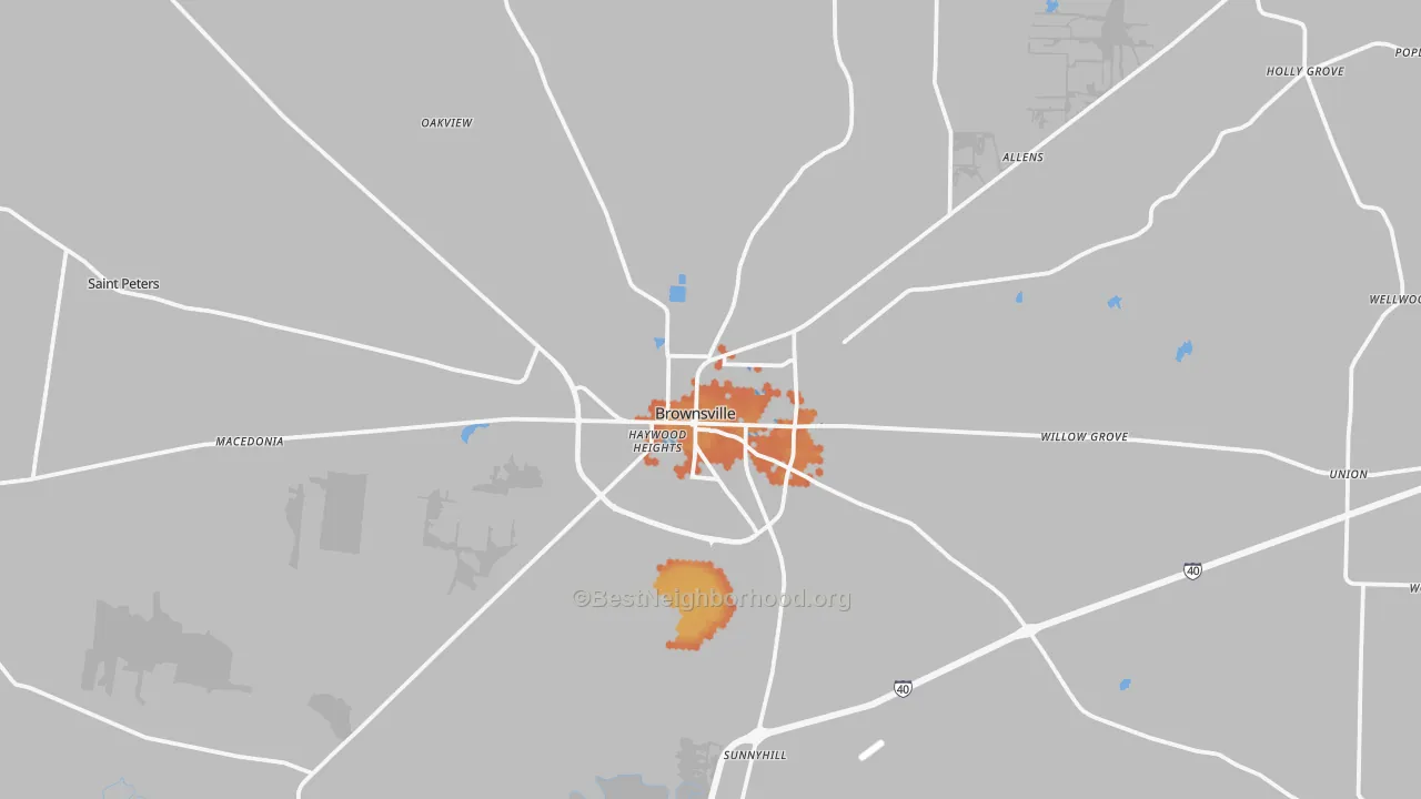 Bike Grade map of 38012, TN