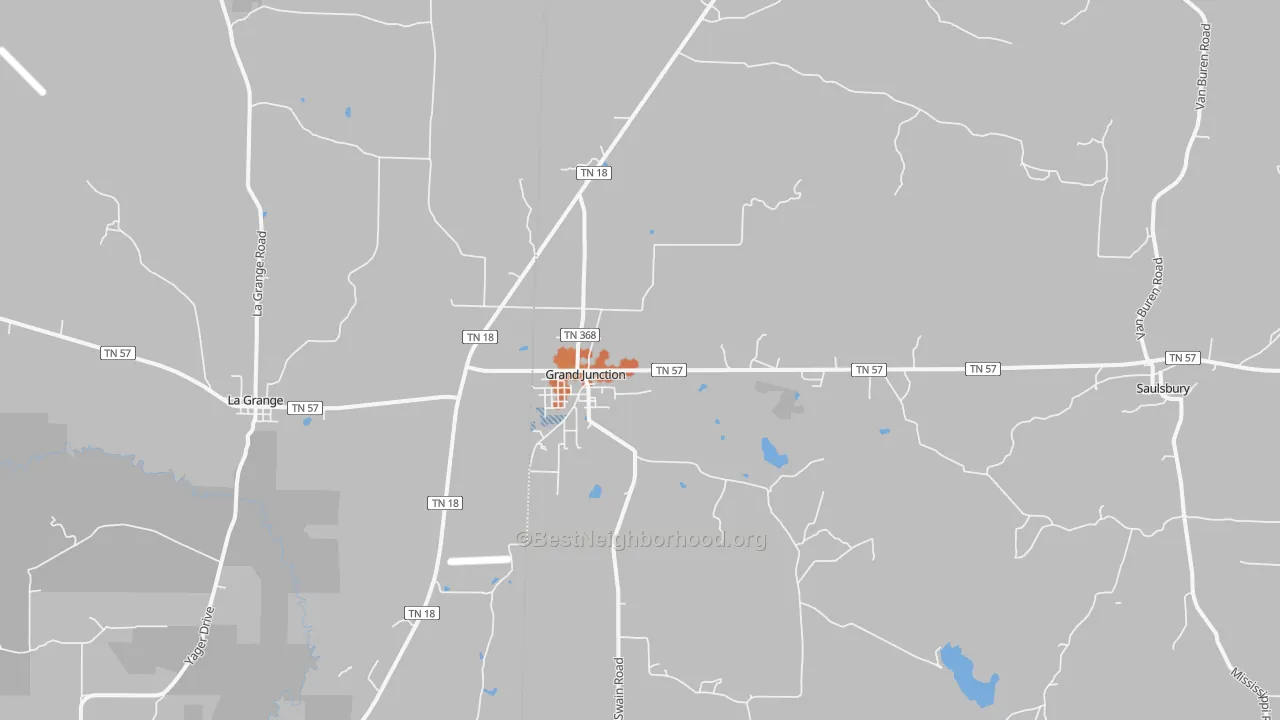 Bike Grade map of 38039, TN