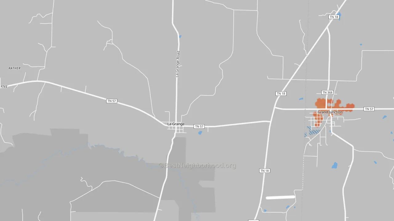 Bike Grade map of 38046, TN