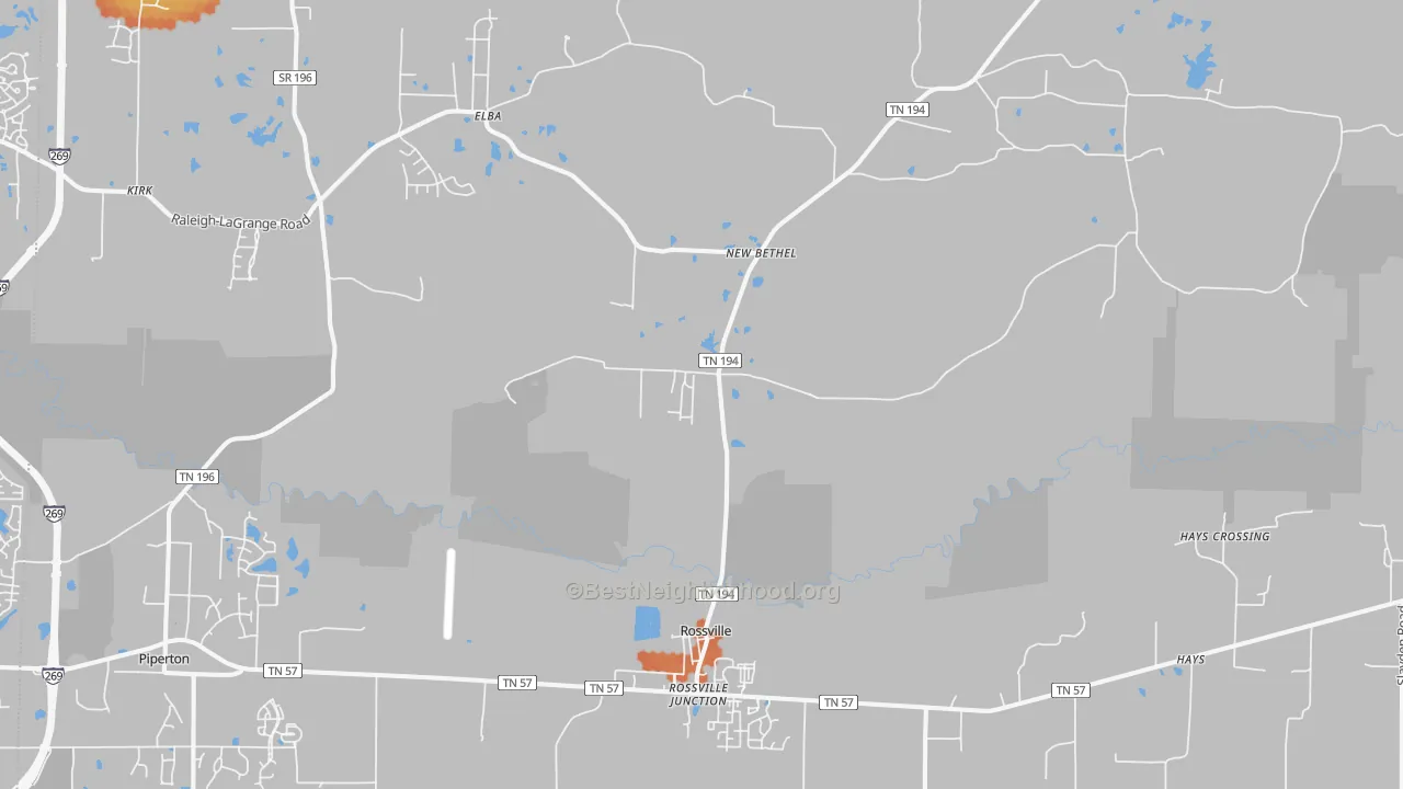 Bike Grade map of 38066, TN