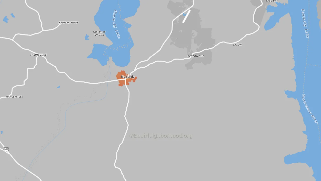 Bike Grade map of 38221, TN