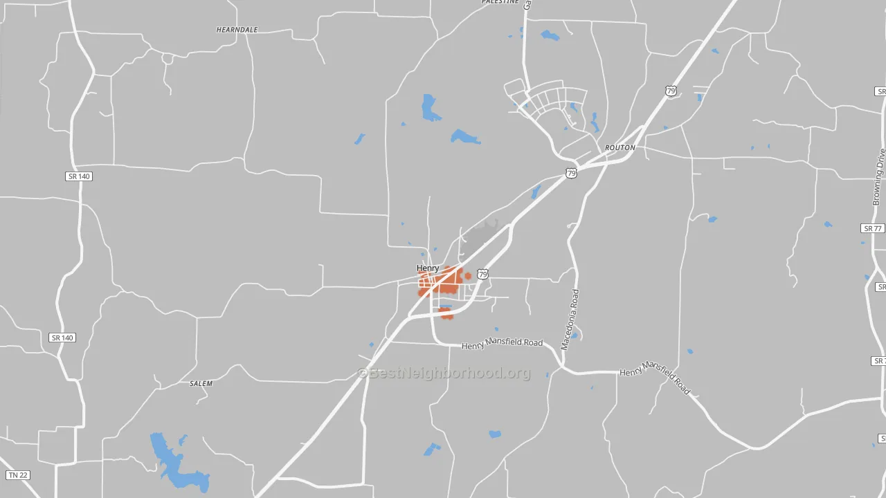 Bike Grade map of 38231, TN