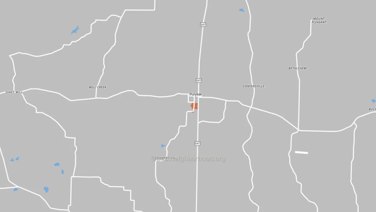 Bike Grade map of 38251, TN