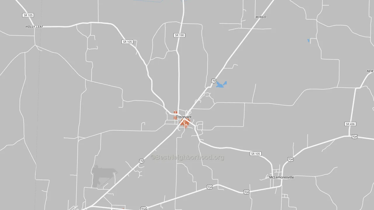 Bike Grade map of 38258, TN