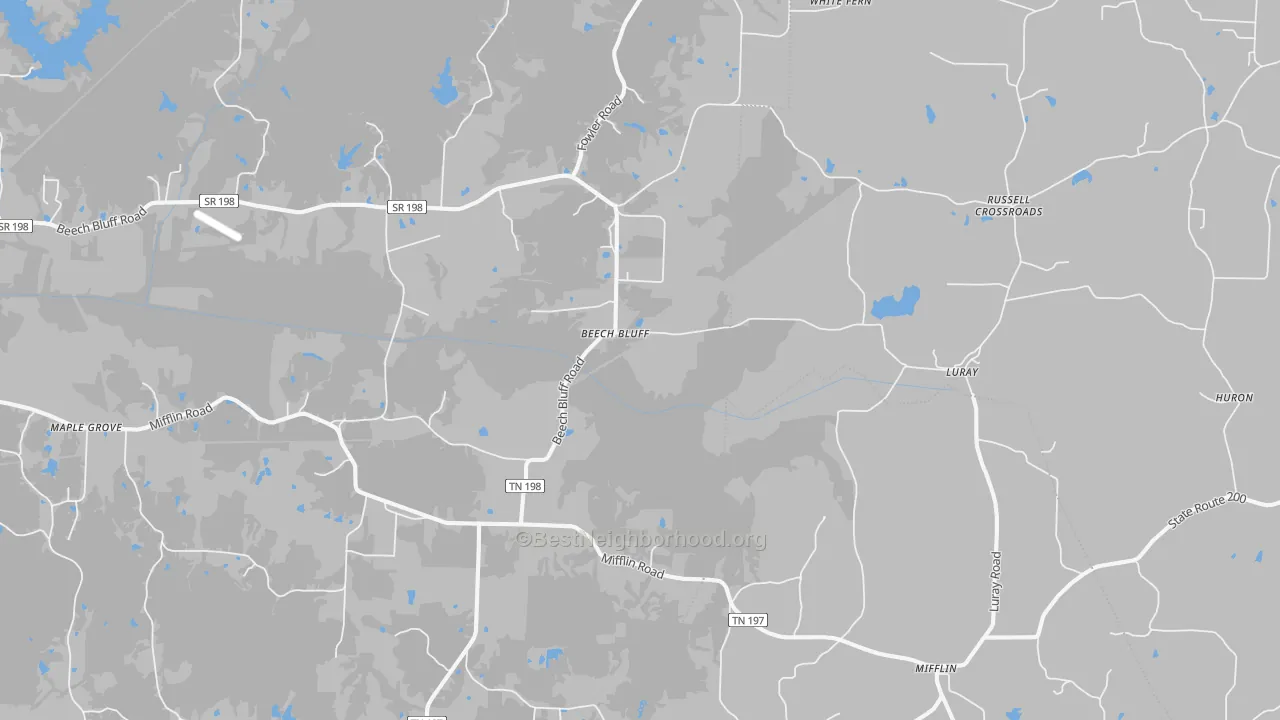Bike Grade map of 38313, TN
