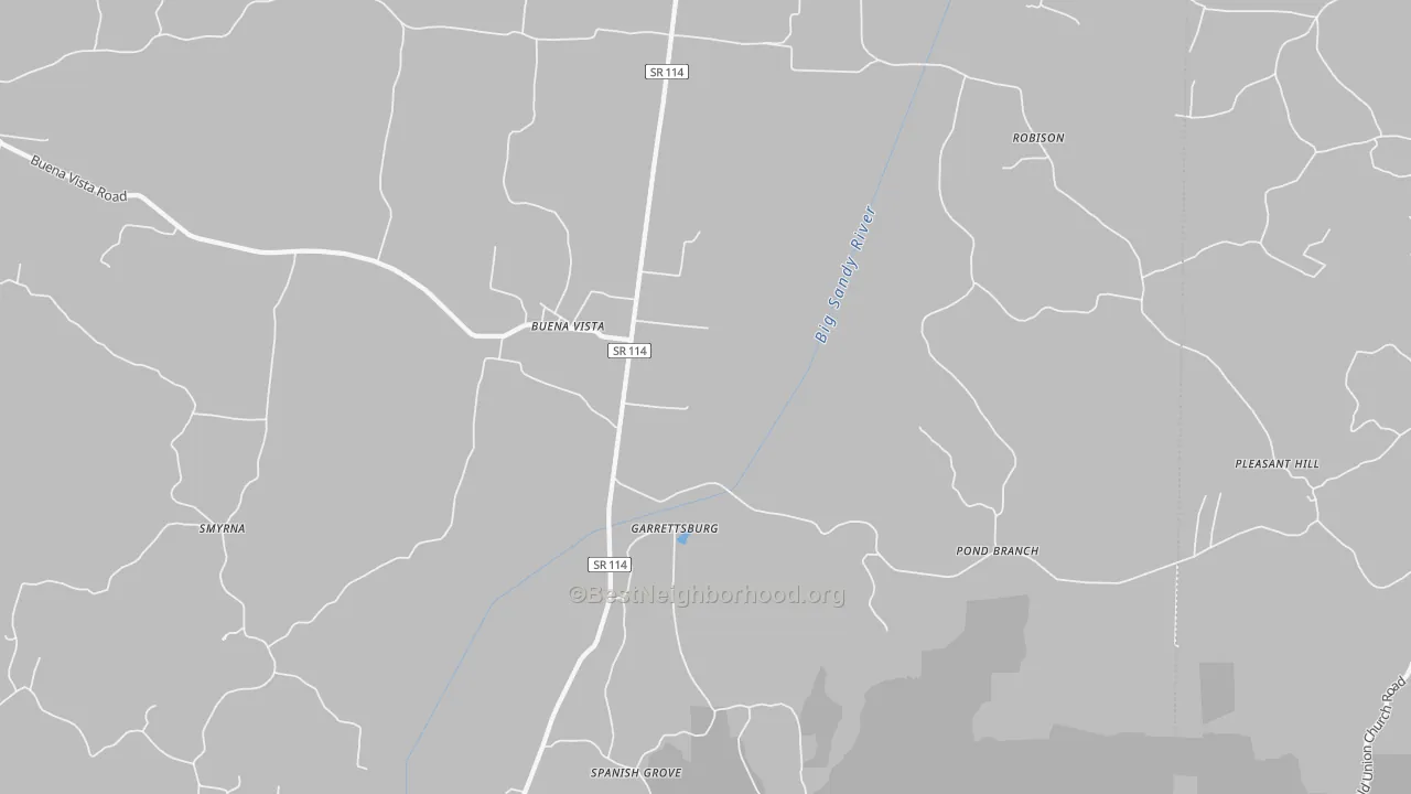 Bike Grade map of 38318, TN