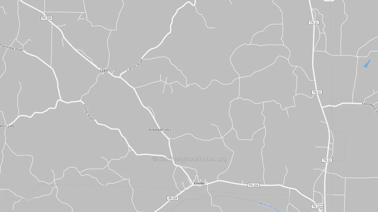 Bike Grade map of 38332, TN