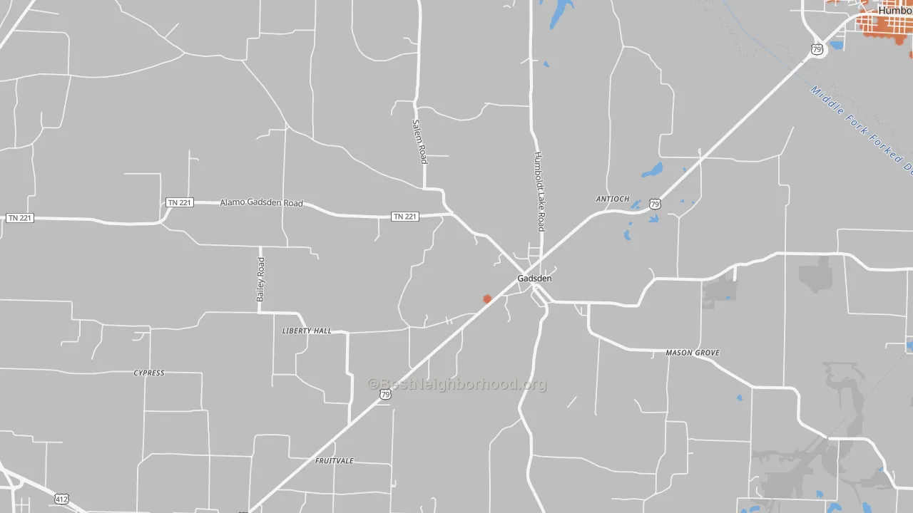 Bike Grade map of 38337, TN