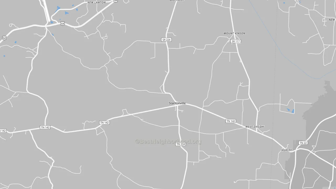 Bike Grade map of 38379, TN