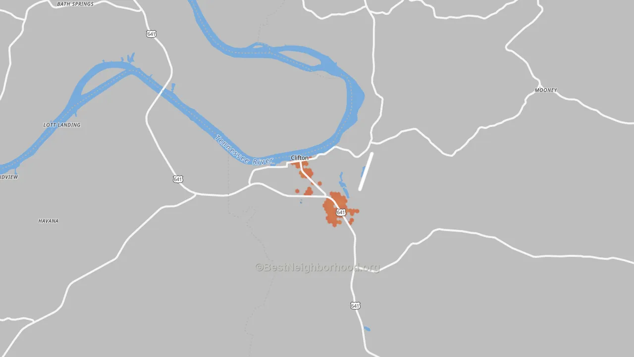 Bike Grade map of 38425, TN