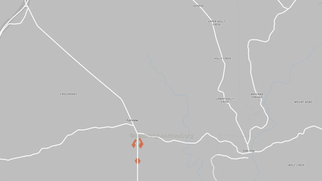 Bike Grade map of 38463, TN