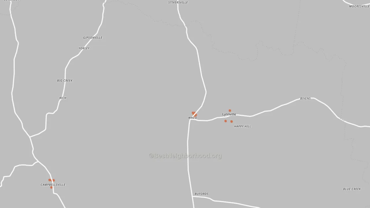 Bike Grade map of 38472, TN