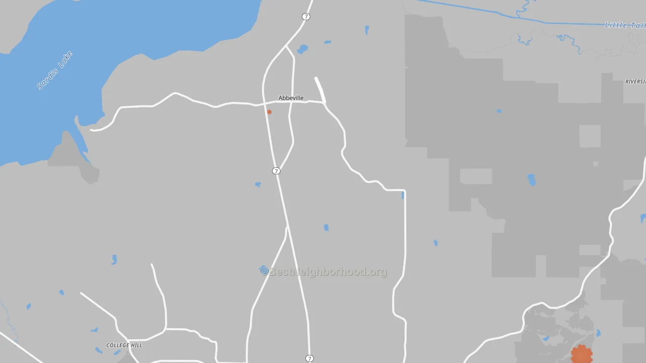Bike Grade map of 38601, MS