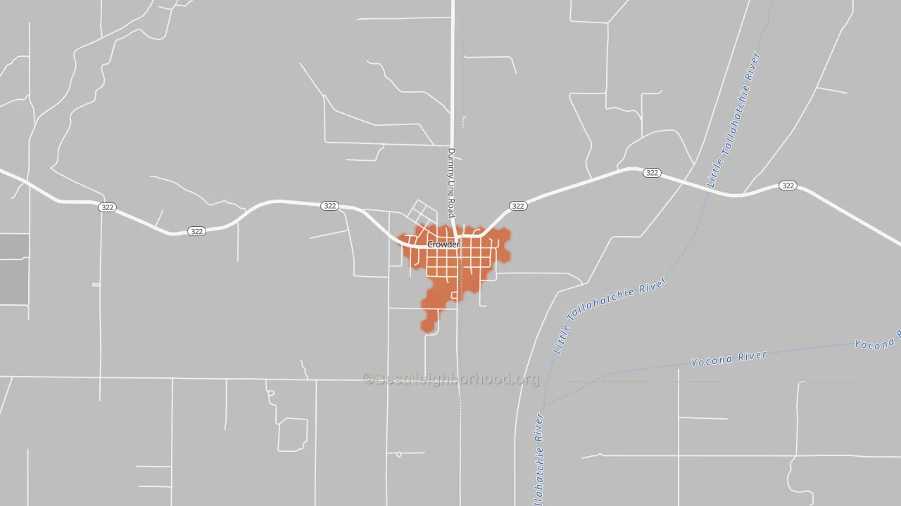 Bike Grade map of 38622, MS