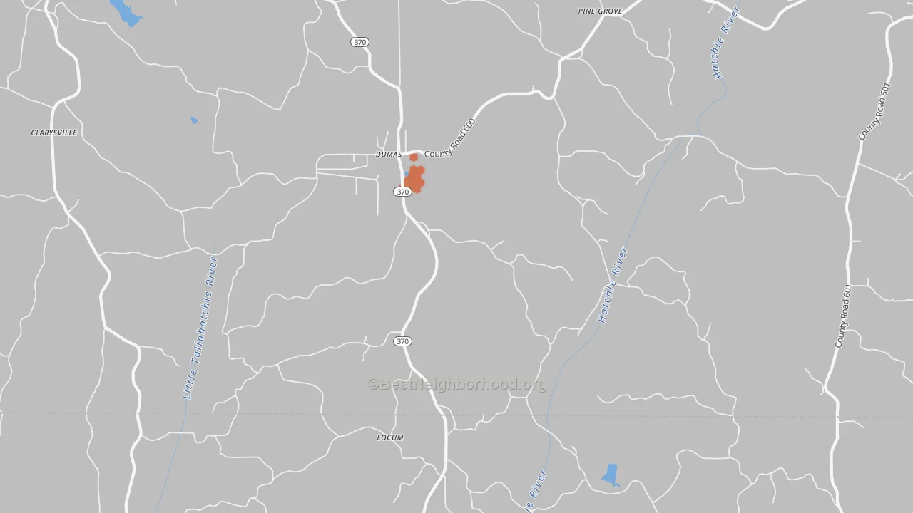 Bike Grade map of 38625, MS