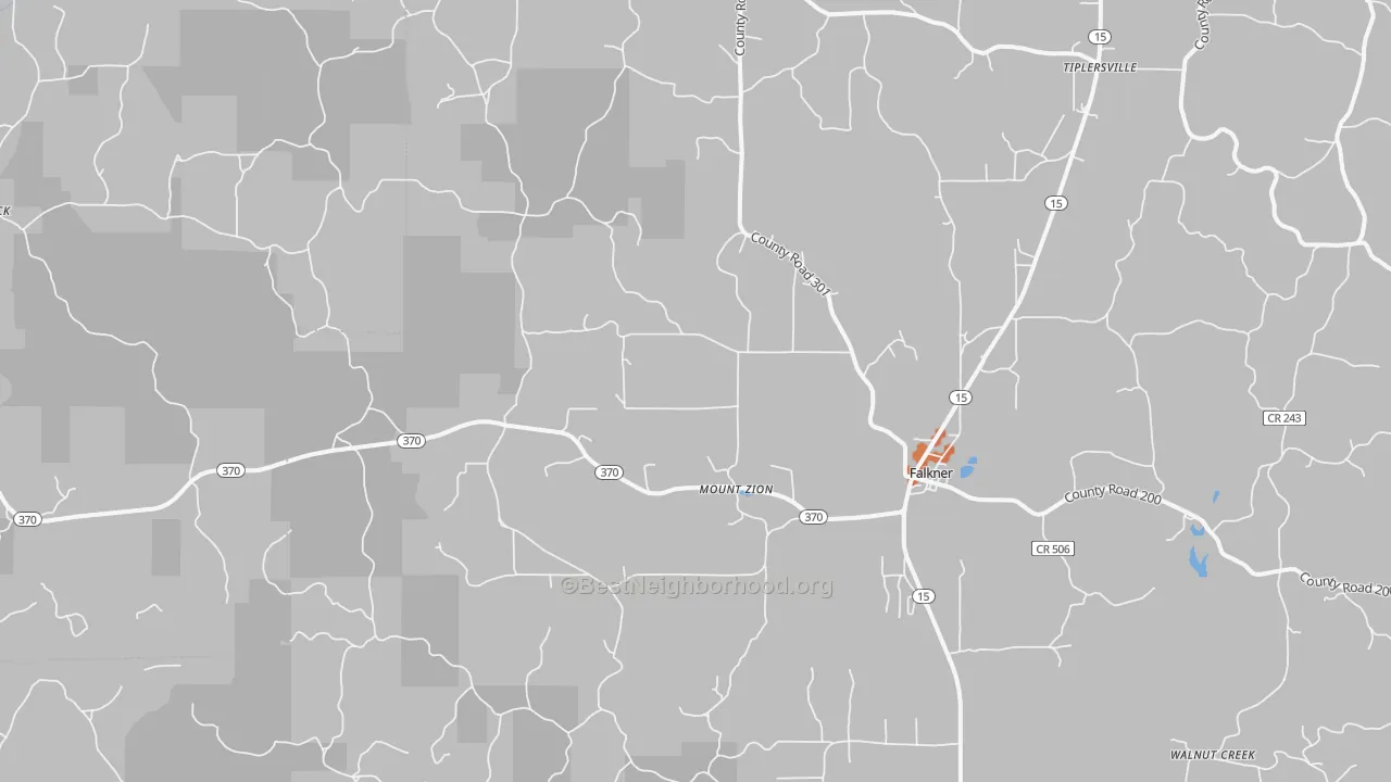 Bike Grade map of 38629, MS