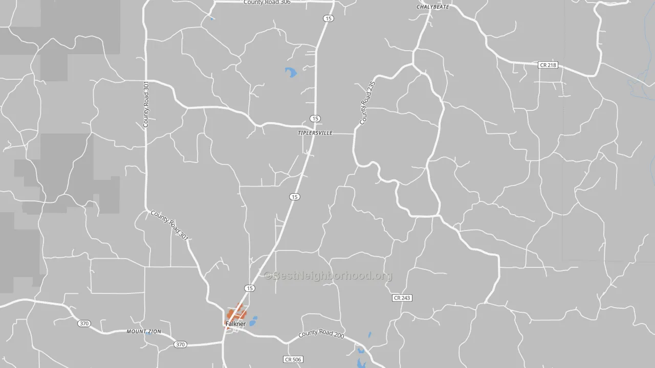 Bike Grade map of 38674, MS